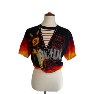 AC/DC Lace Up Shirt